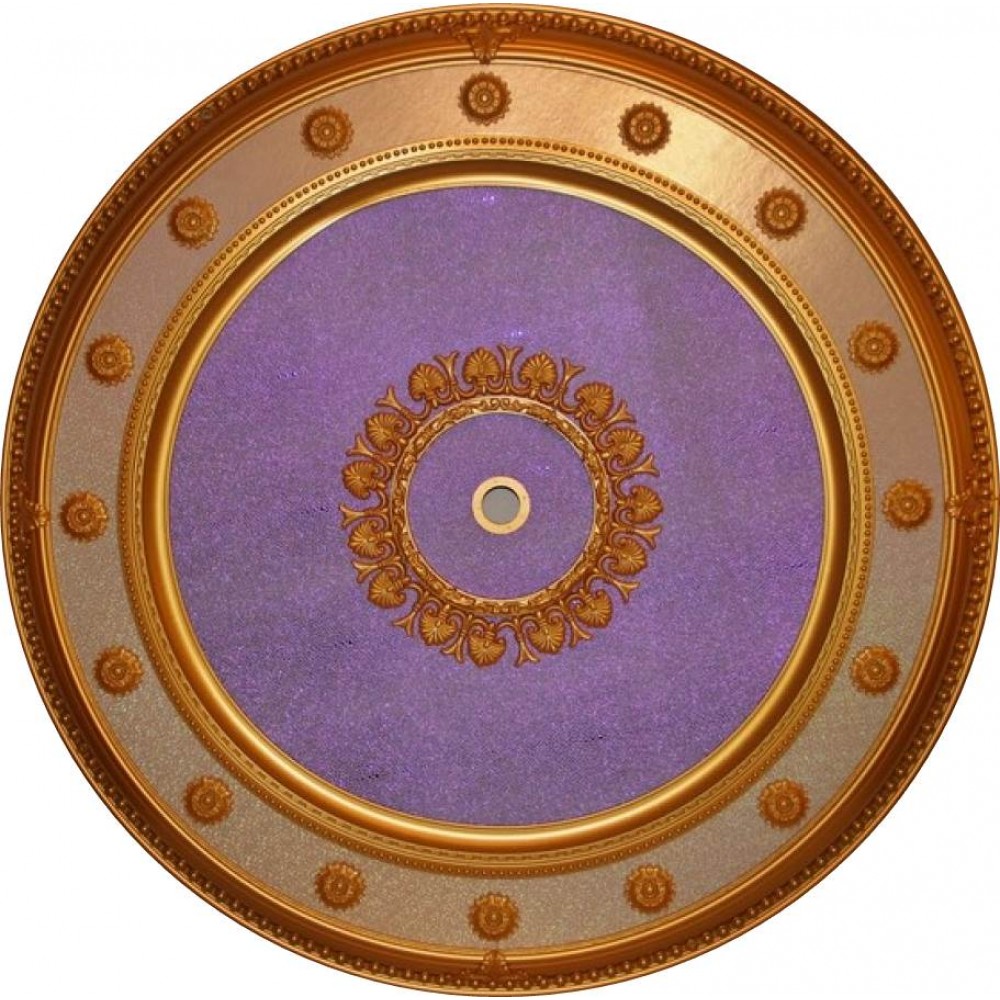 110 Cm Yuvarlak Osmanli Saray Tavan S-396 Avize Gobegi Altin Varak Kaplamali 3D